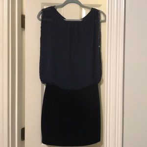 Aidan Mattox navy blue cocktail dress